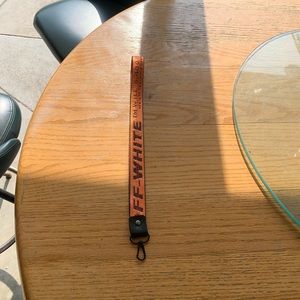 orange off-white lanyard (long version)